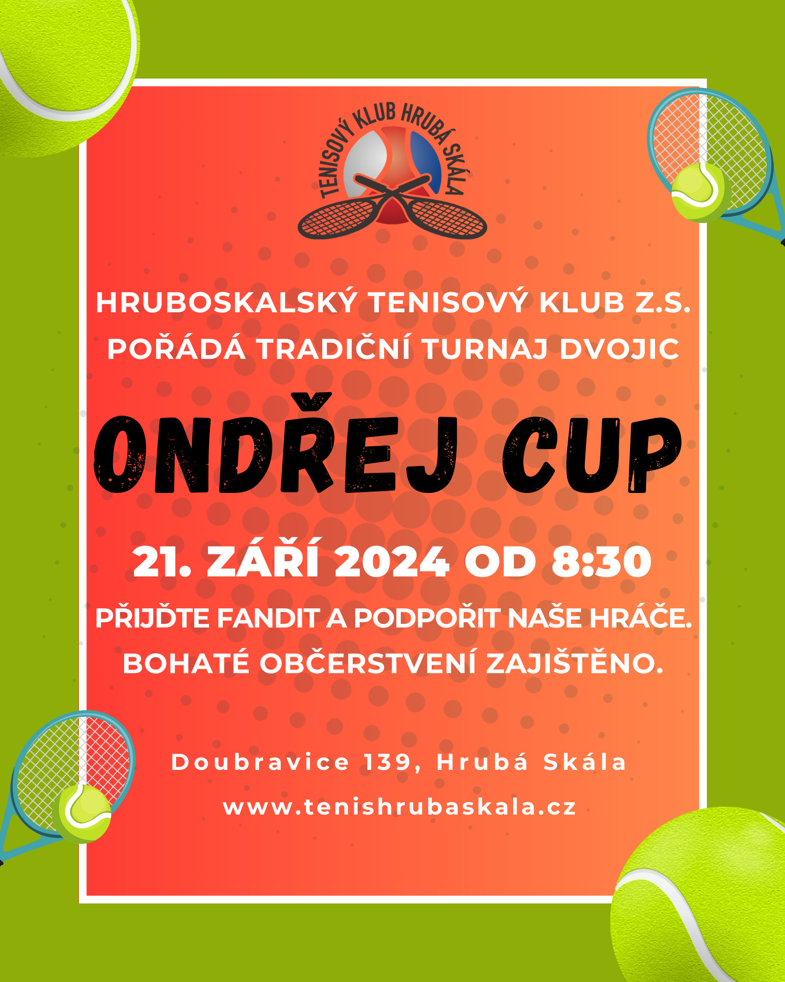 Green Simple Tennis Tournament Poster (1)